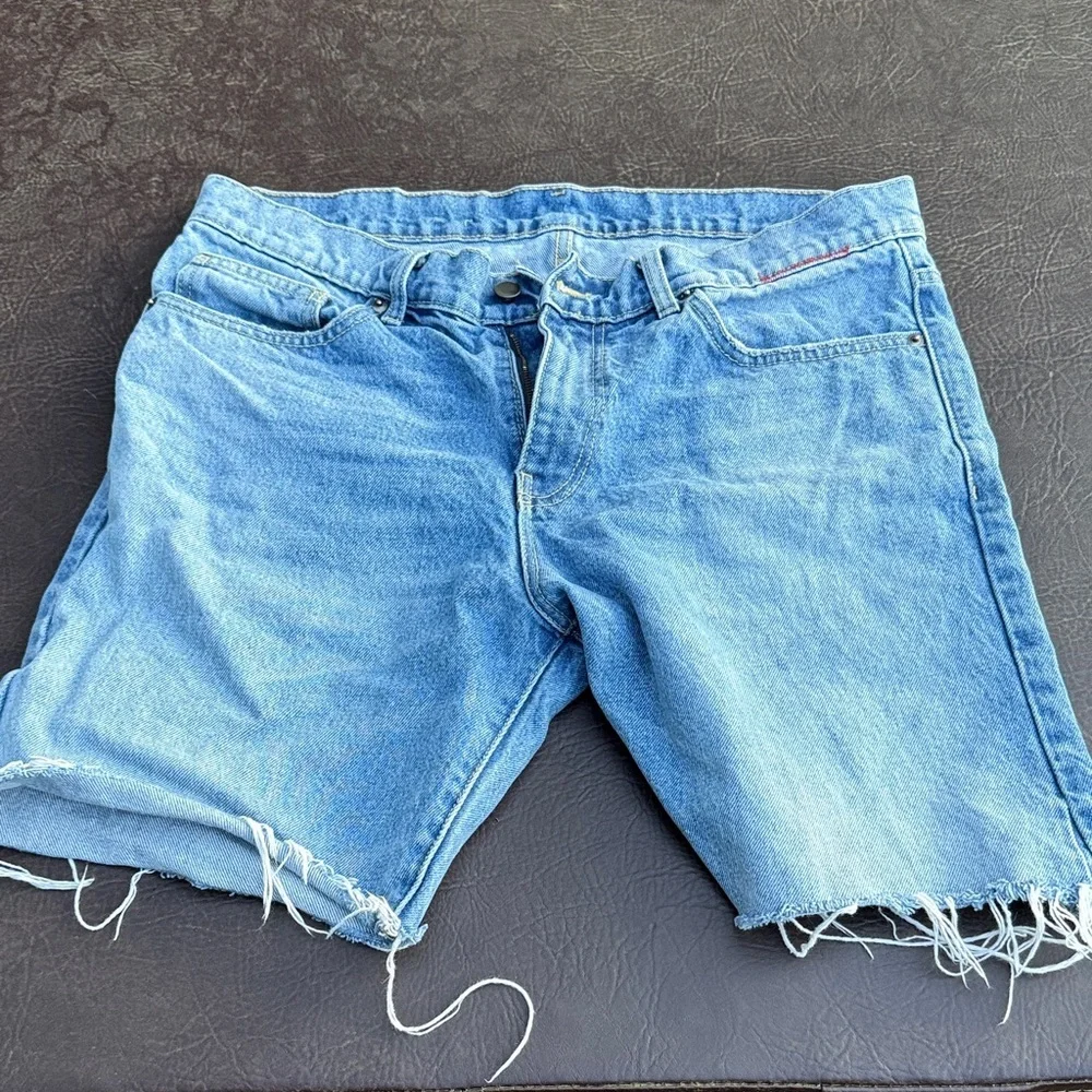 Light Blue Denim Women's Cutoff Shorts large cotton